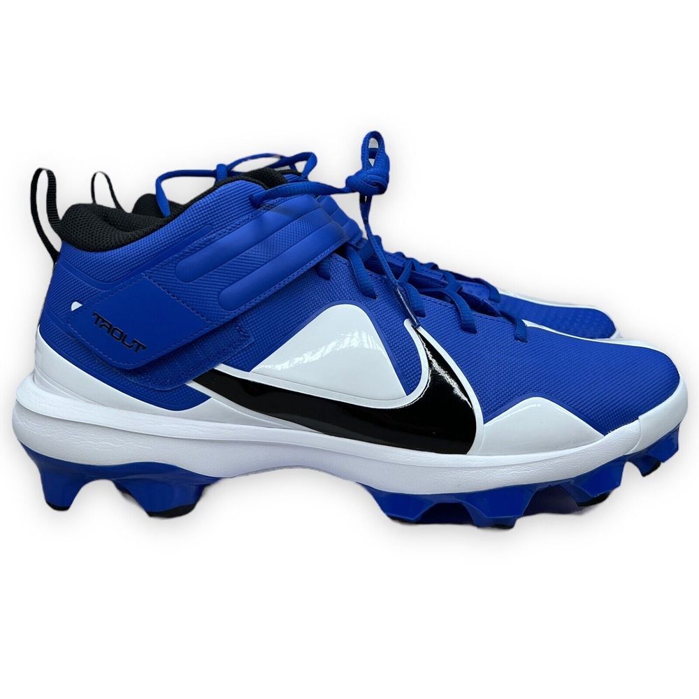 New Nike Force Trout 7 Pro Baseball Cleats Mens Size 13 MCS Blue White CT0828
